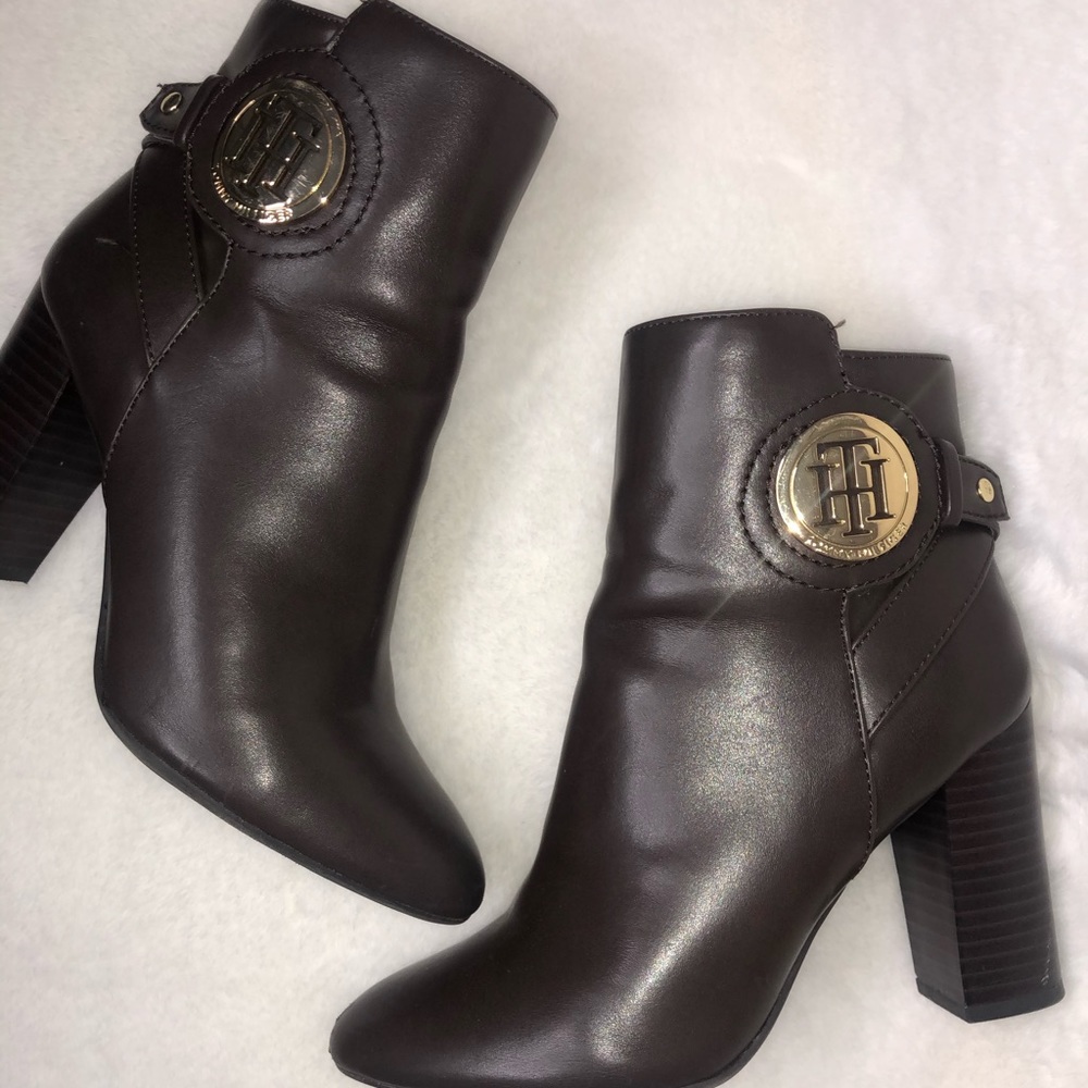 Tommy Hilfiger Brown Booties